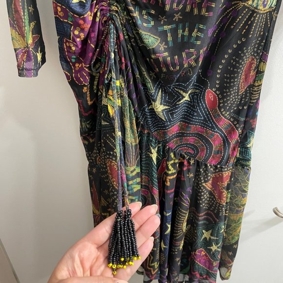 FARM Rio Black Amazonia Tulle Midi Dress - Picture 5 of 9